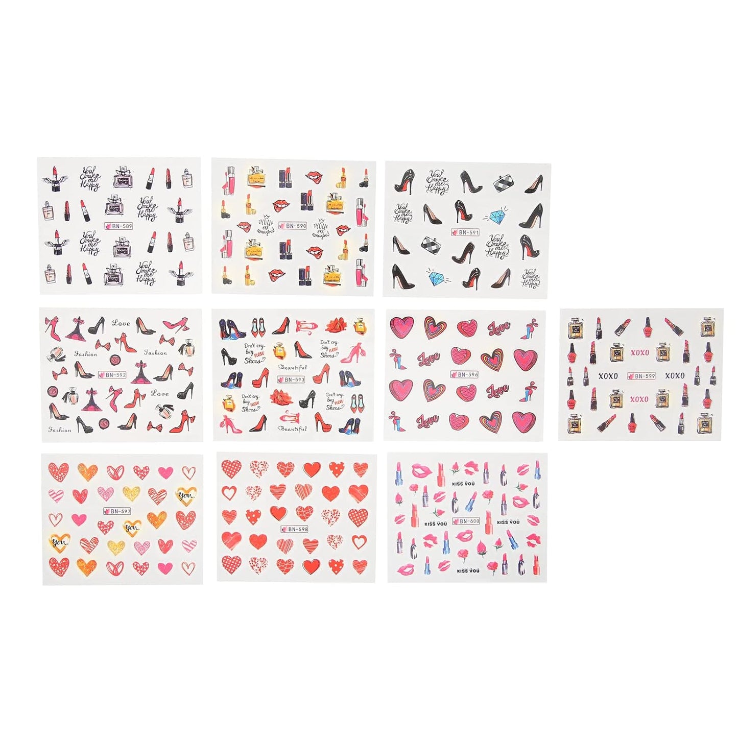 Nail Sticker, Practical Nail Decal Convenient Long Lasting for Natural Nail for Home for Nail Salon for Artificial Nail