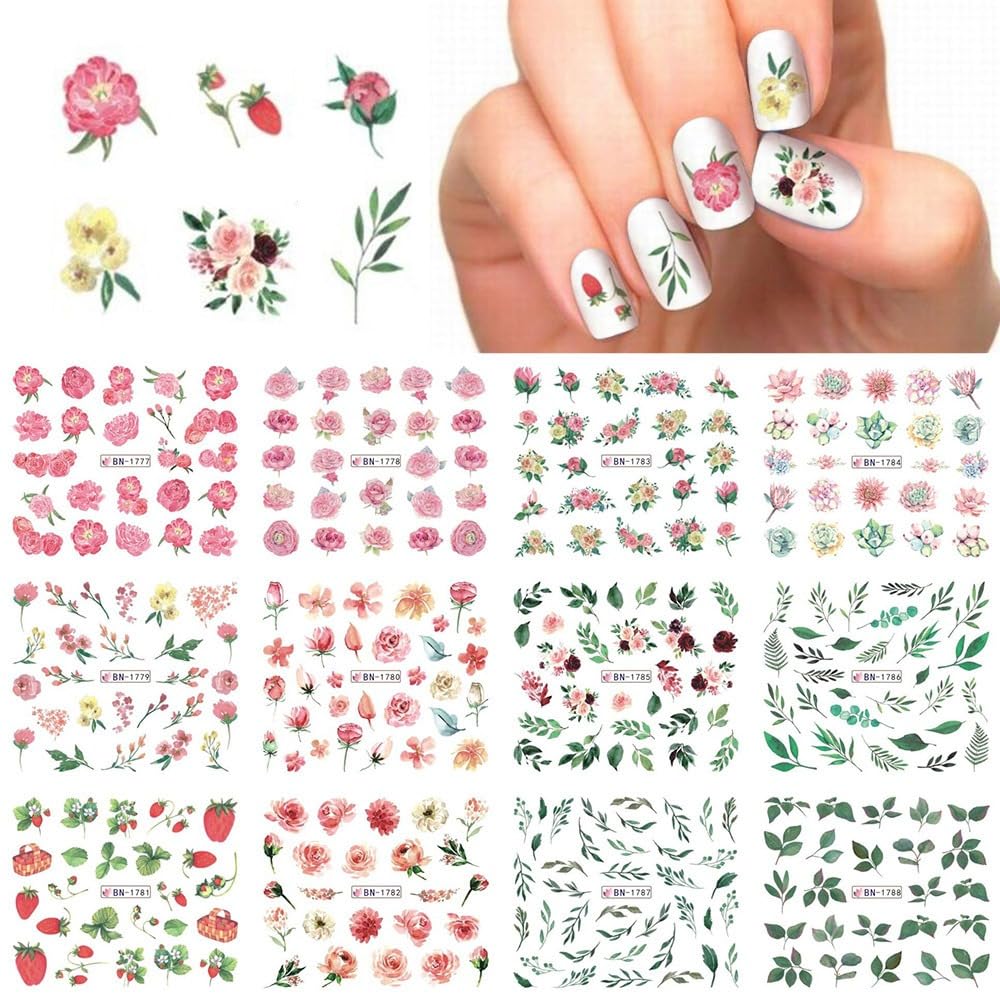 Nail Sticker, Practical Nail Decal Convenient Long Lasting for Natural Nail for Home for Nail Salon for Artificial Nail