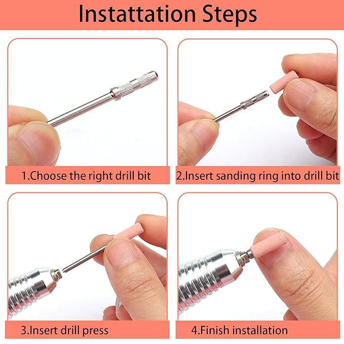 240 Grit Small Sanding Bands for Nail Drill, 100pcs Mini Sanding Bands with 3mm Mandrel Bit for Acrylic Nails Prep Gel Removing Shaping,Manicure Pedicure Use(240# Pink)