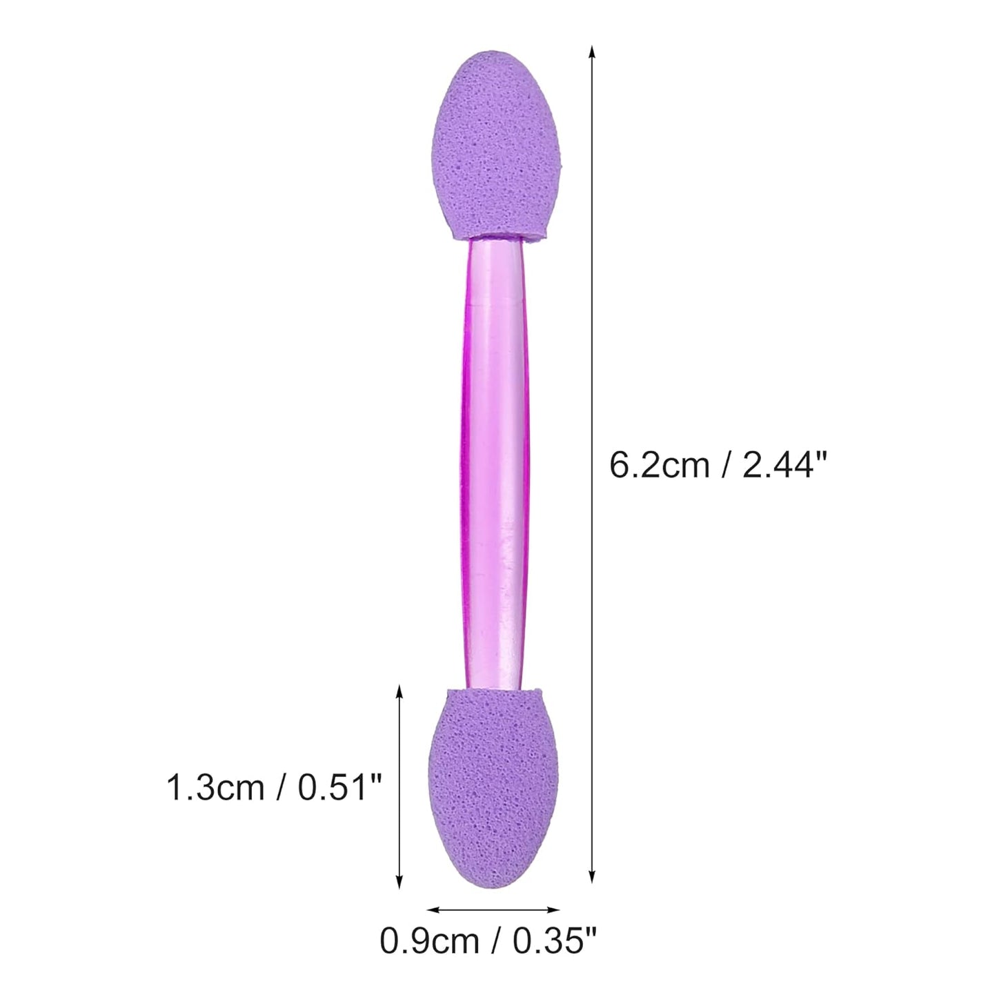 Dual Sides Eye Shadow Sponge Applicators with Container, Eyeshadow Brushes Makeup Applicator, Purple 10Pcs