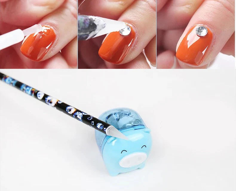 Wax Pencil Rhinestone Picker Pencil Nail Dotting Tool (1pcs)