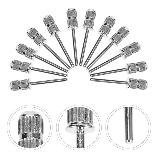 Nail Drill Bits Sanding Bands for Manicure Tool and Nail Art Compatible for Salon and Home Use- Silver (Pack of 10)
