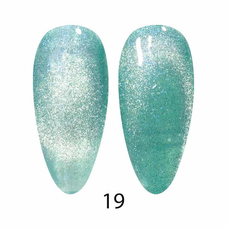Dc 9D CAT EYE UNICORN #19- AQUA FRECKLES