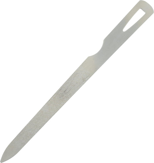 5 Inch Stainless Steel Triple Cut Nail File for Fingernails, Toenails, Scraping, Strengthening (1pcs)