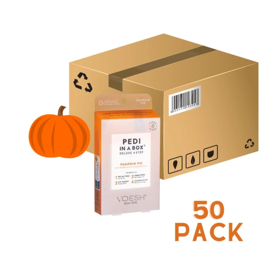 Voesh Pedi In A Box Pumpkin Pie 4 Step, 50pc Case