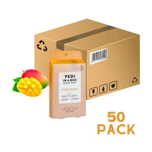 Voesh Pedi In A Box Mango Delight 4 Step, 50pc Case