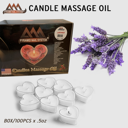 PYRAMID MASSAGE CANDLE TEALIGHT LAVENDER (1pcs)