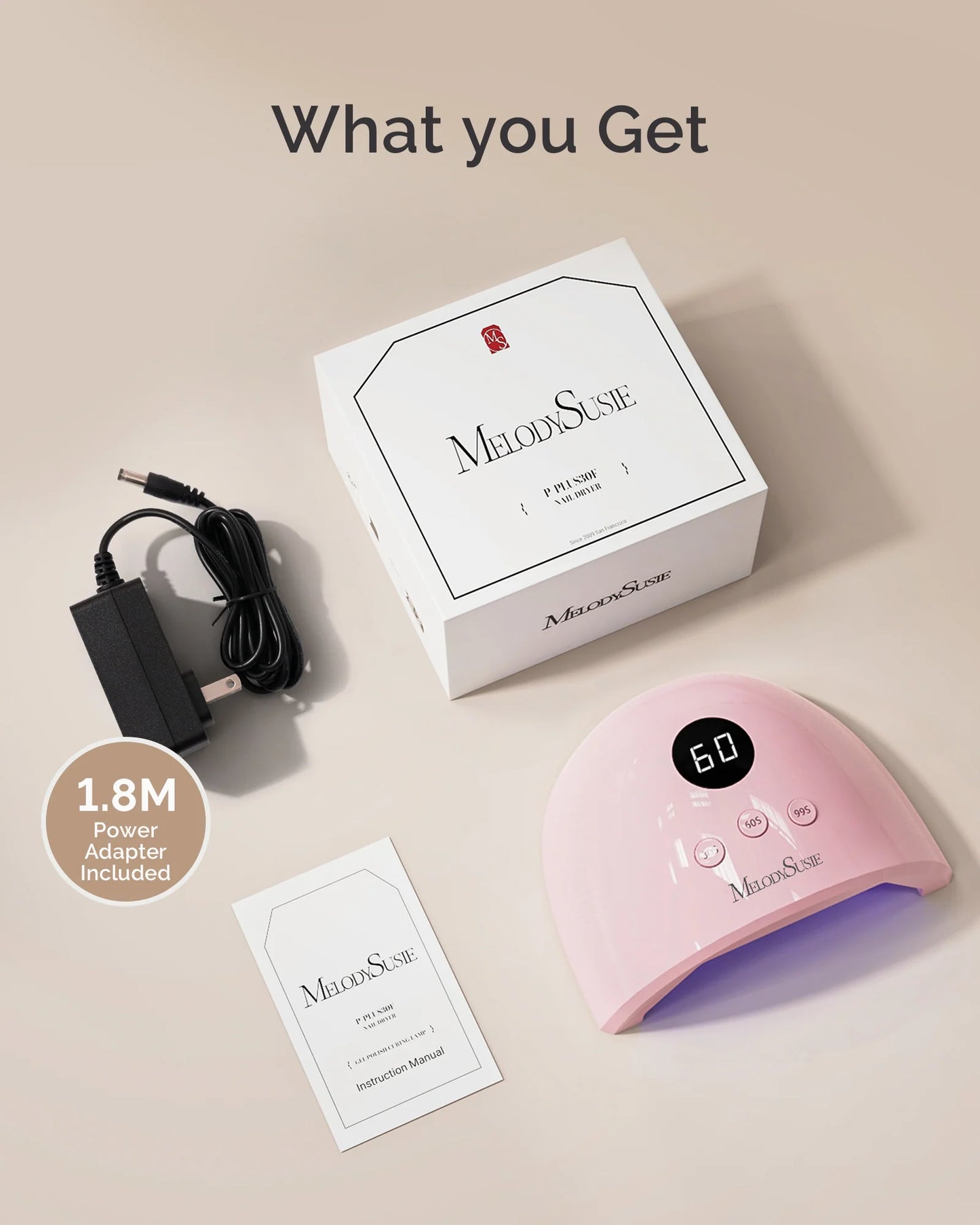 Melody Susie-P-PLUS30F UV/LED Nail Lamp - (Pink)