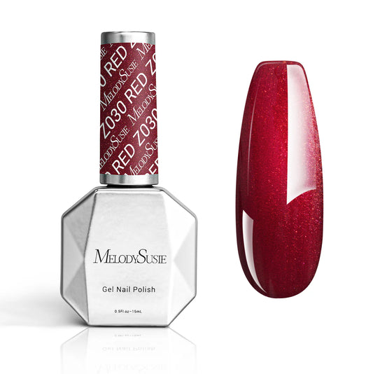 Melody Susie-Z030 Red Glitter - TPO-Free Thick Gel Nail Polish(15ml)