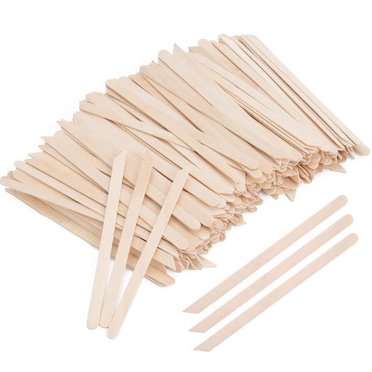 Wooden Wax Sticks Small Waxing Slanted & Round(50pcs)