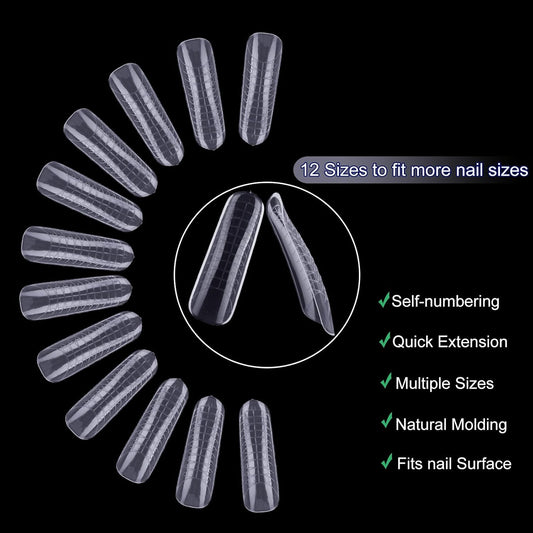 Dual Forms Full Cover Nail Tips 120Pcs