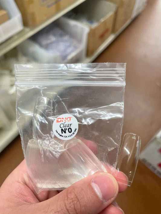 DND NAIL TIPS CLEAR 1PK - SIZE 0/50pcs