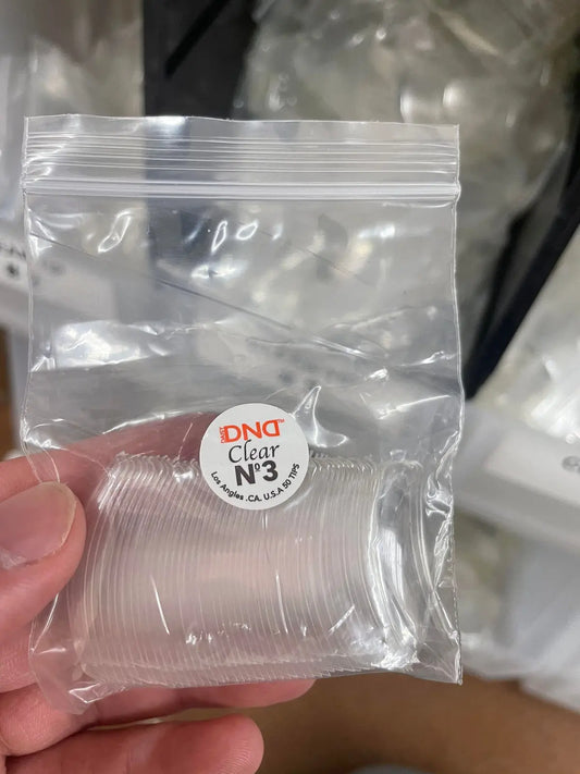 DND NAIL TIPS CLEAR 1PK - SIZE 3/50pcs