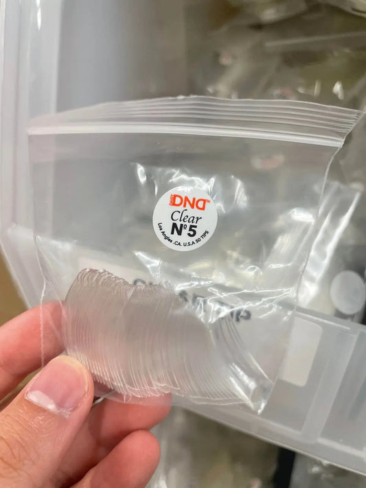DND NAIL TIPS CLEAR 1PK - SIZE 5/50pcs