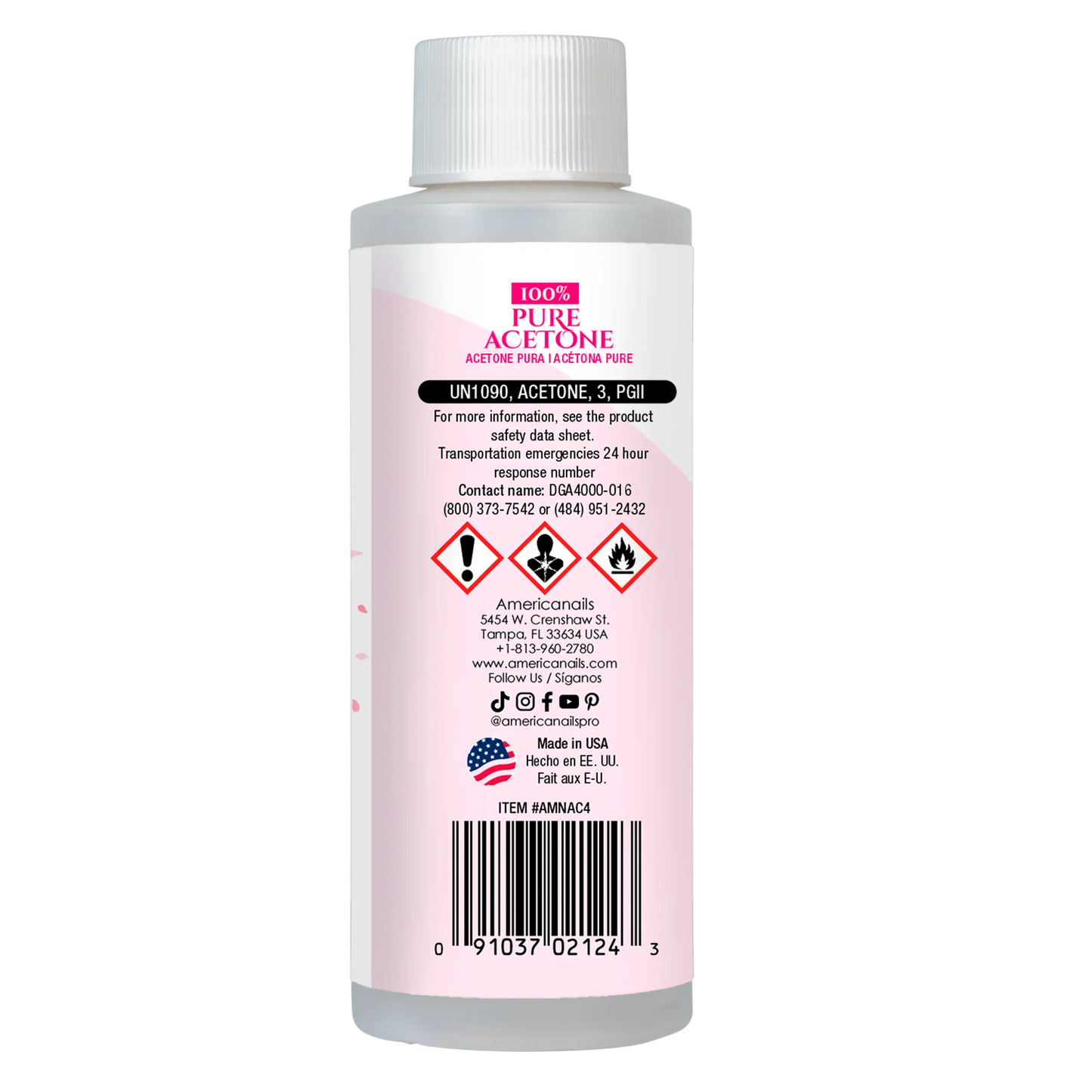 Americanails-100% Pure Acetone 4oz