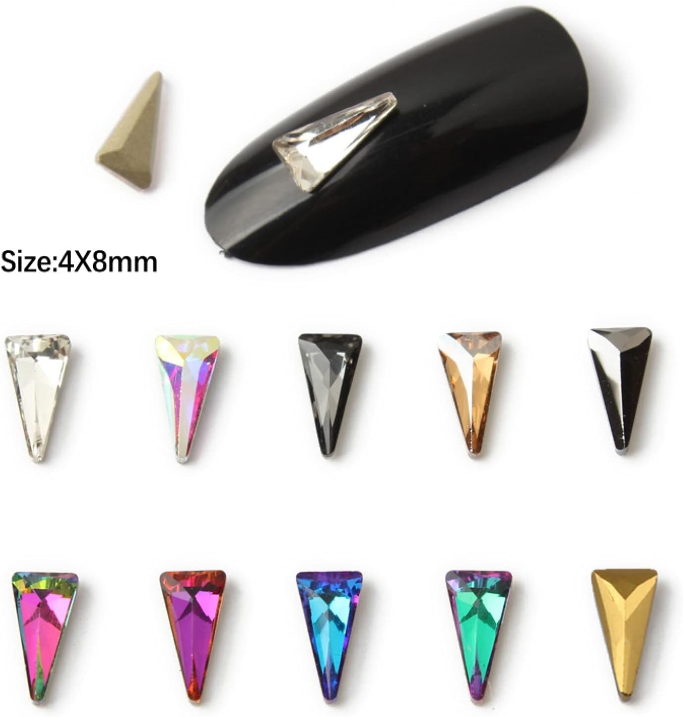 Rhinestone AB Arrows 8mm (Unicorn Lab Rhinestones)