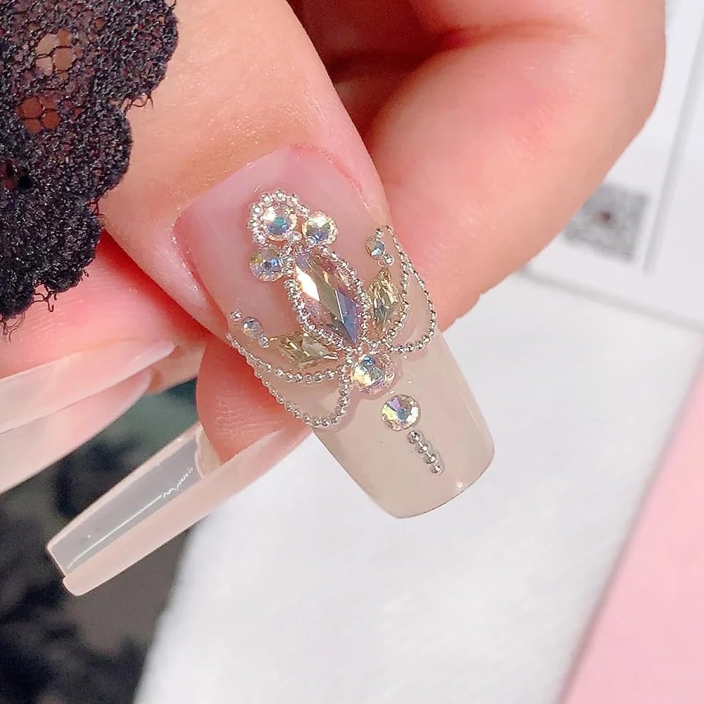Nail Charms Gems Silver Balls Jewels Nail Studs for Nail Art Decoration