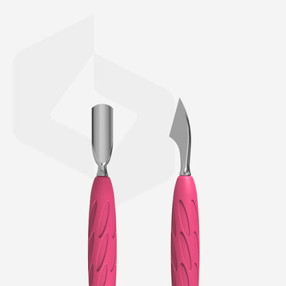 Staleks Pro-Manicure Pusher Gummy With Silicone Handle UNIQ 10 TYPE 3 (Rounded Narrow Pusher And Cleaner)
