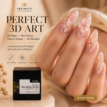 Infinity Nail System - No Wipe Non-Sticky 3D Gel (White) (1pcs)