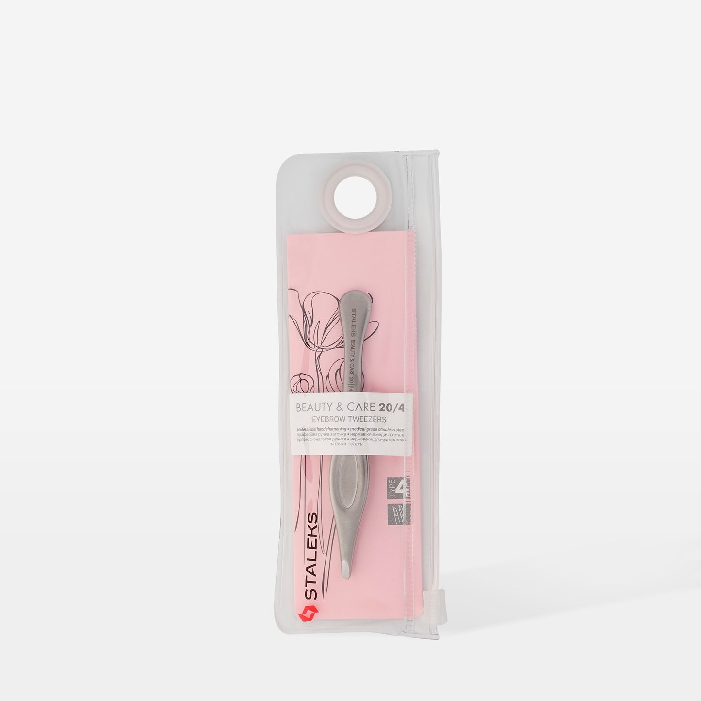 Staleks-Eyebrow tweezers BEAUTY & CARE 20 TYPE 4 (narrow beveled)