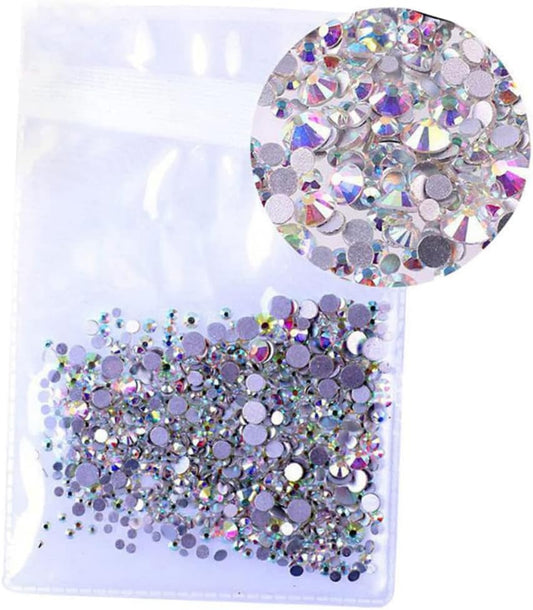 All Sizes Rhinestone Flat Back 50pcs Rainbow