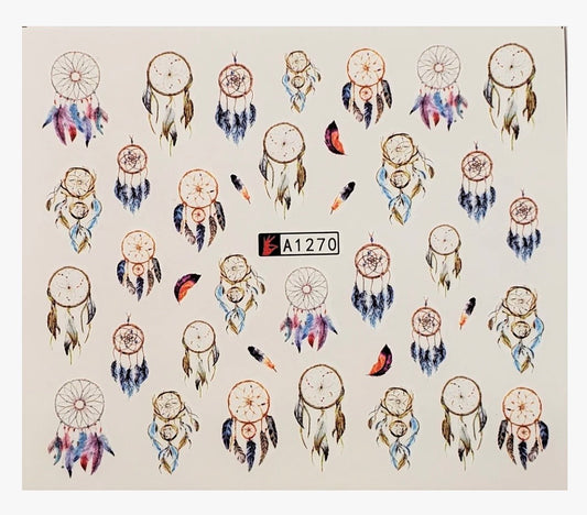 Dream Catcher Water Transfer Nail Decal (A-1270) (1pcs)