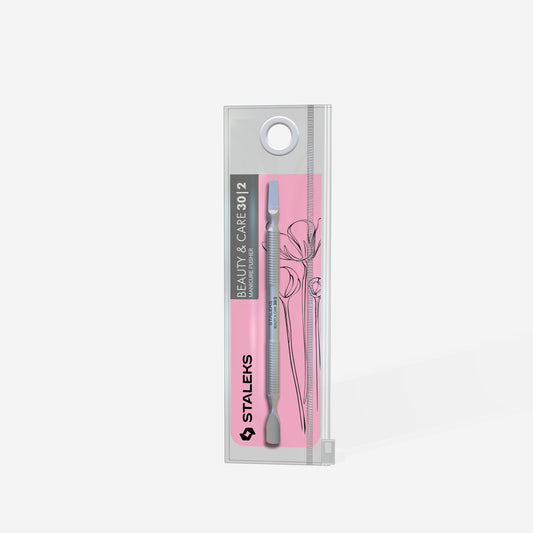 Staleks Pro- Manicure Pusher BEAUTY & CARE 30 TYPE 2 (Rounded Narrow Pusher And Straight Blade)