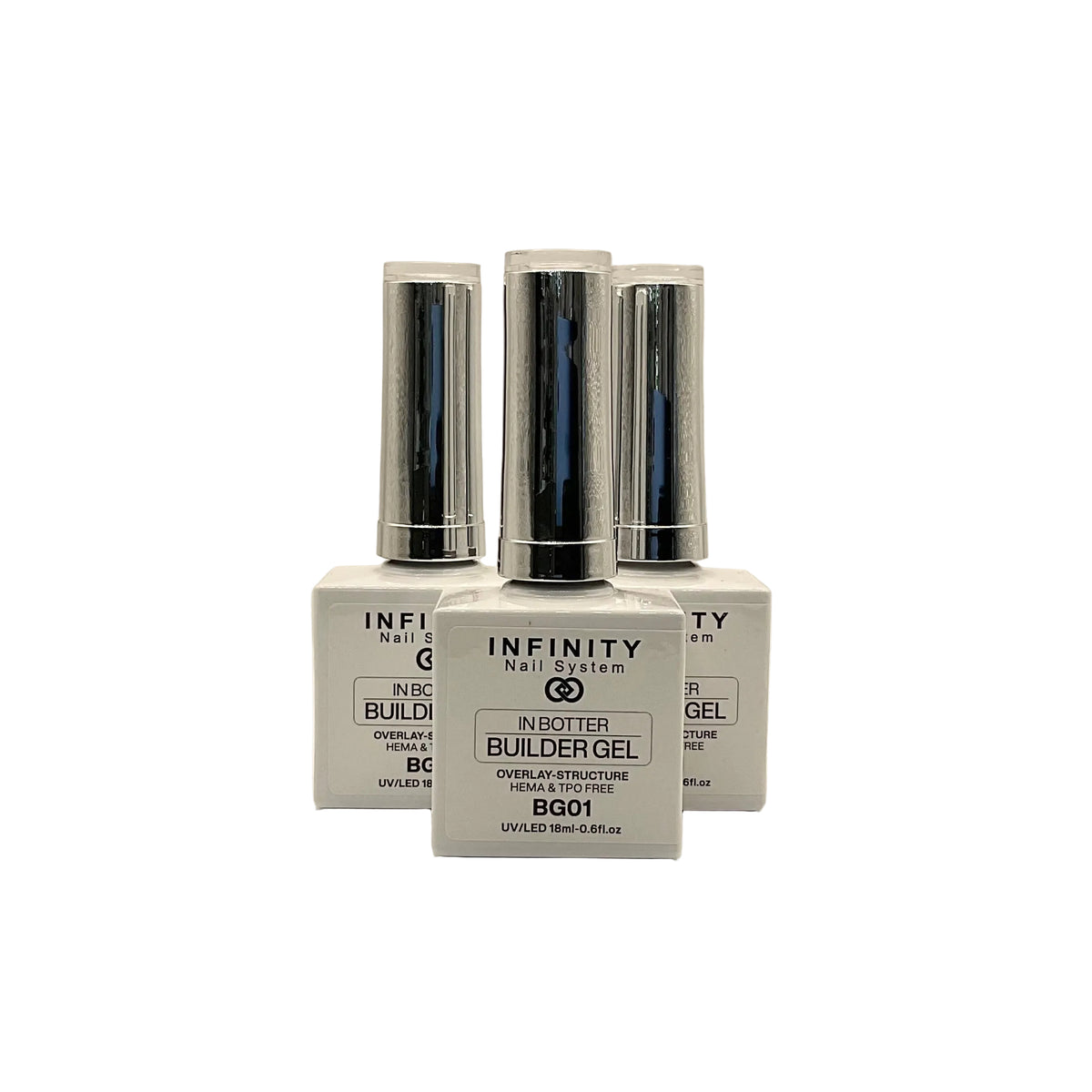 Infinity Nail System - BIAB Gel - Overlay-Structure HEMA/TPO FREE 18ml (BG01-Clear) (1pcs)