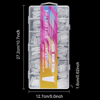 Soft Gel Tips (600-Pcs) Coffin