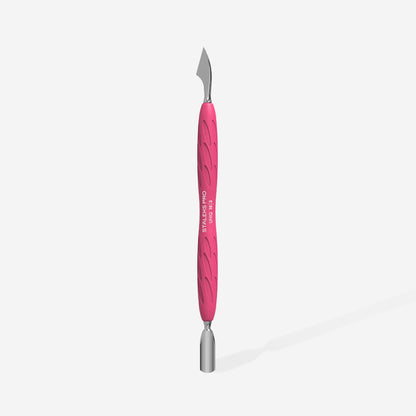 Staleks Pro-Manicure Pusher Gummy With Silicone Handle UNIQ 10 TYPE 3 (Rounded Narrow Pusher And Cleaner)