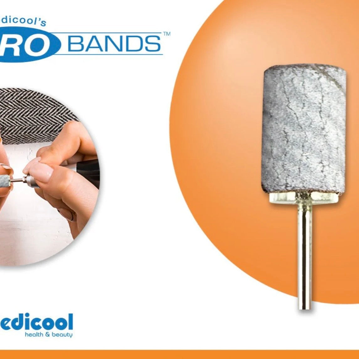 Pro Bits® White Sanding Bands for Nails-(Coarse)(1box/pcs)