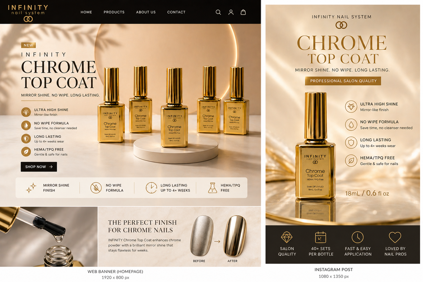 Infinity- Chrome Top Coat (HEMA & TPO free)
