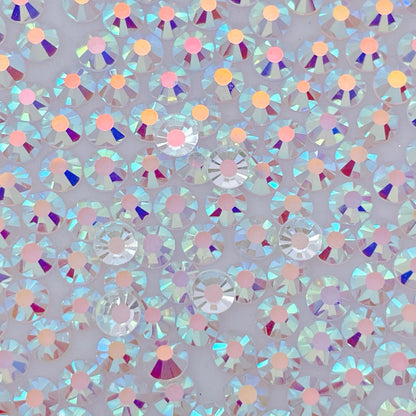 Transparent AB| Glass Diamond Crystal Clear -Mix Sizes of 1440pcs