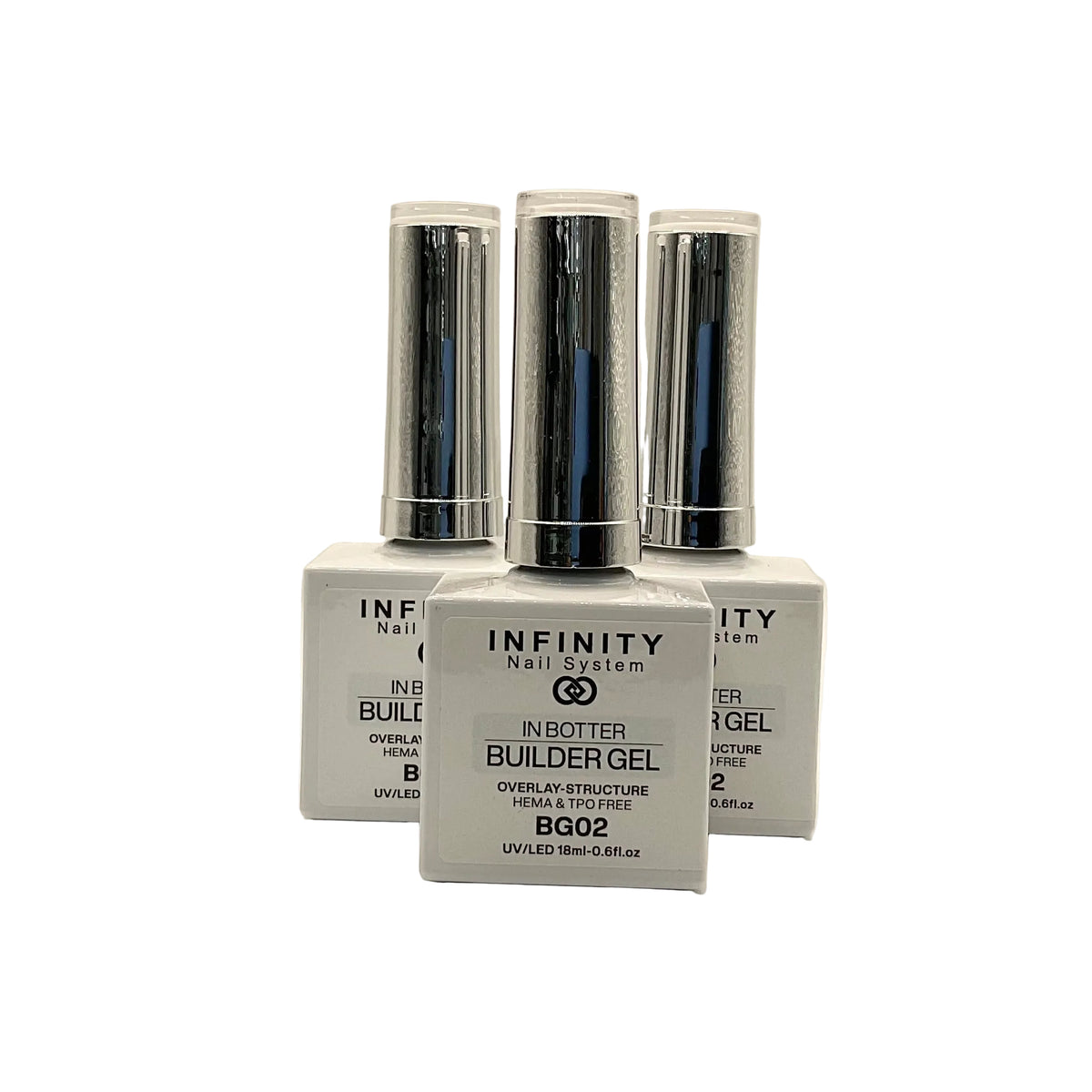 Infinity Nail System - BIAB Gel - Overlay-Structure HEMA/TPO FREE 18ml (BG02-White) (1pcs)