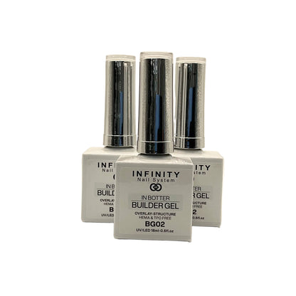 Infinity Nail System - BIAB Gel - Overlay-Structure HEMA/TPO FREE 18ml (BG02-White) (1pcs)