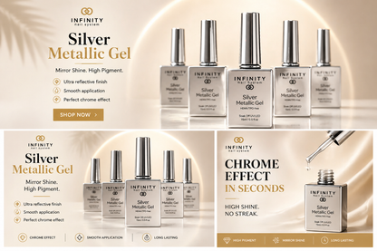Infinity- Silver Metallic Gel (HEMA & TPO free)