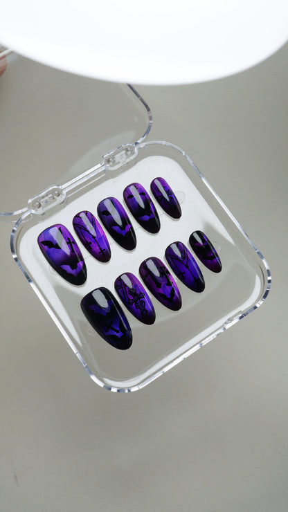 Unimax - Donailsart - Purple Bat Halloween Nails (1pcs)