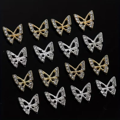 40pcs Butterfly Nail Rhinestones