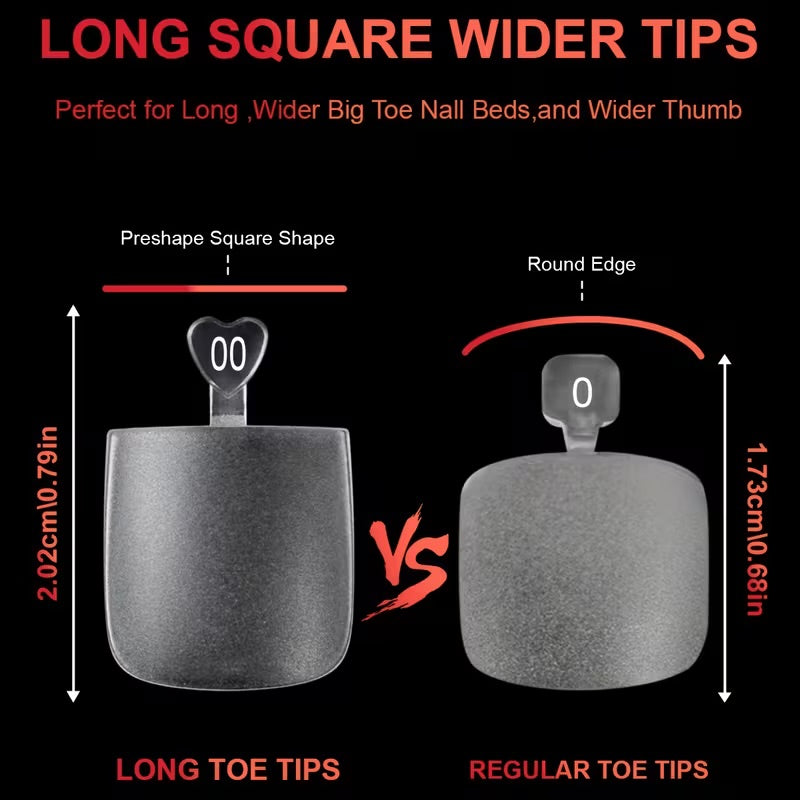 Soft Gel Tips (Matte Square Toe) (320pcs)