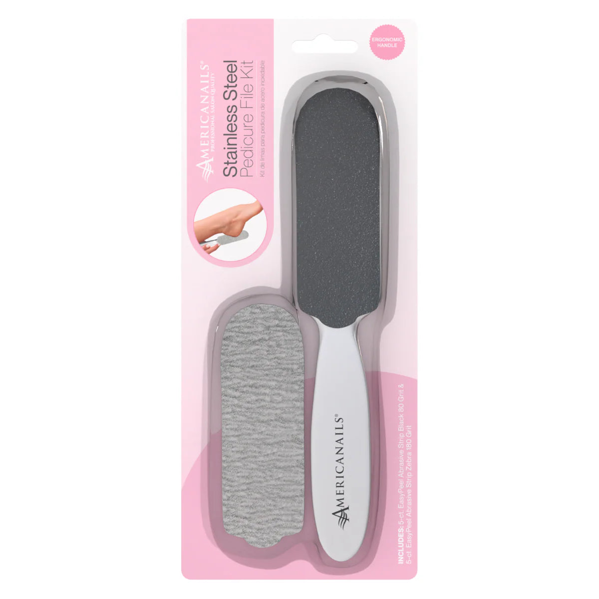 Americanails Stainless Steel Pedicure File Kit