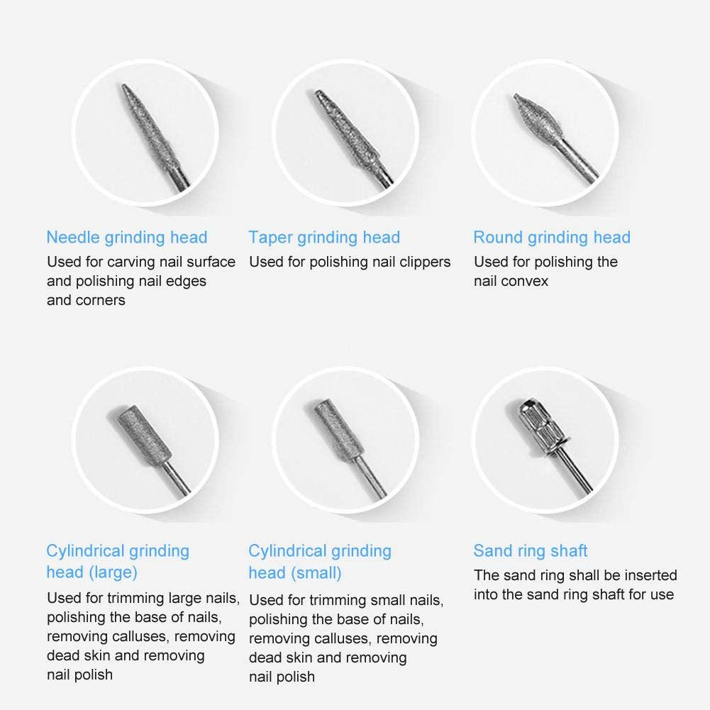 Nail Drill Bit Kit for Machine Replacement (3/32 Shank size)
