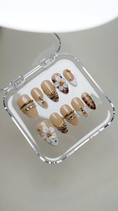 Unimax - Do Nails Art - Triger Print and 3D Flowers Nails (1pcs)