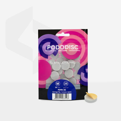 Staleks Pro-Disposable Files-Sponges For Pedicure Disc PODODISC M EXPERT 20 (25 Pcs)
