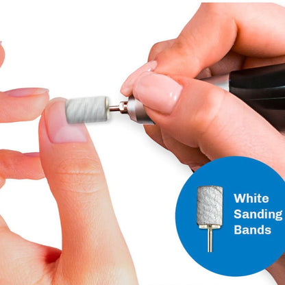 Pro Bits® White Sanding Bands for Nails-(Coarse)(1box/pcs)