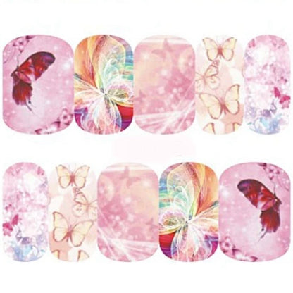 Butterfly Design Printing Nail Sticker Water Transfer DIY Decals Nail art Stickers for nails accessories tips(A-1301)