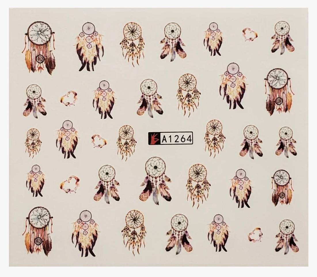 Dream Catcher Water Transfer Nail Decal (A-1264)