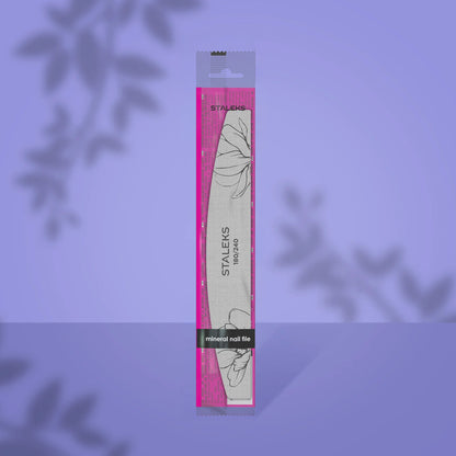 STALEKS - EXPERT 40 Crescent mineral nail file, 180/240 grit (1 pc)