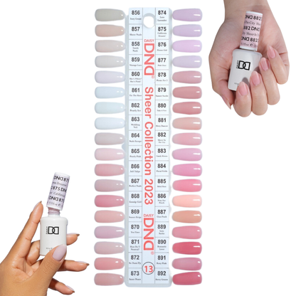DND Collection #13 Sheer 36pcs Gel and Nail Polish Duo