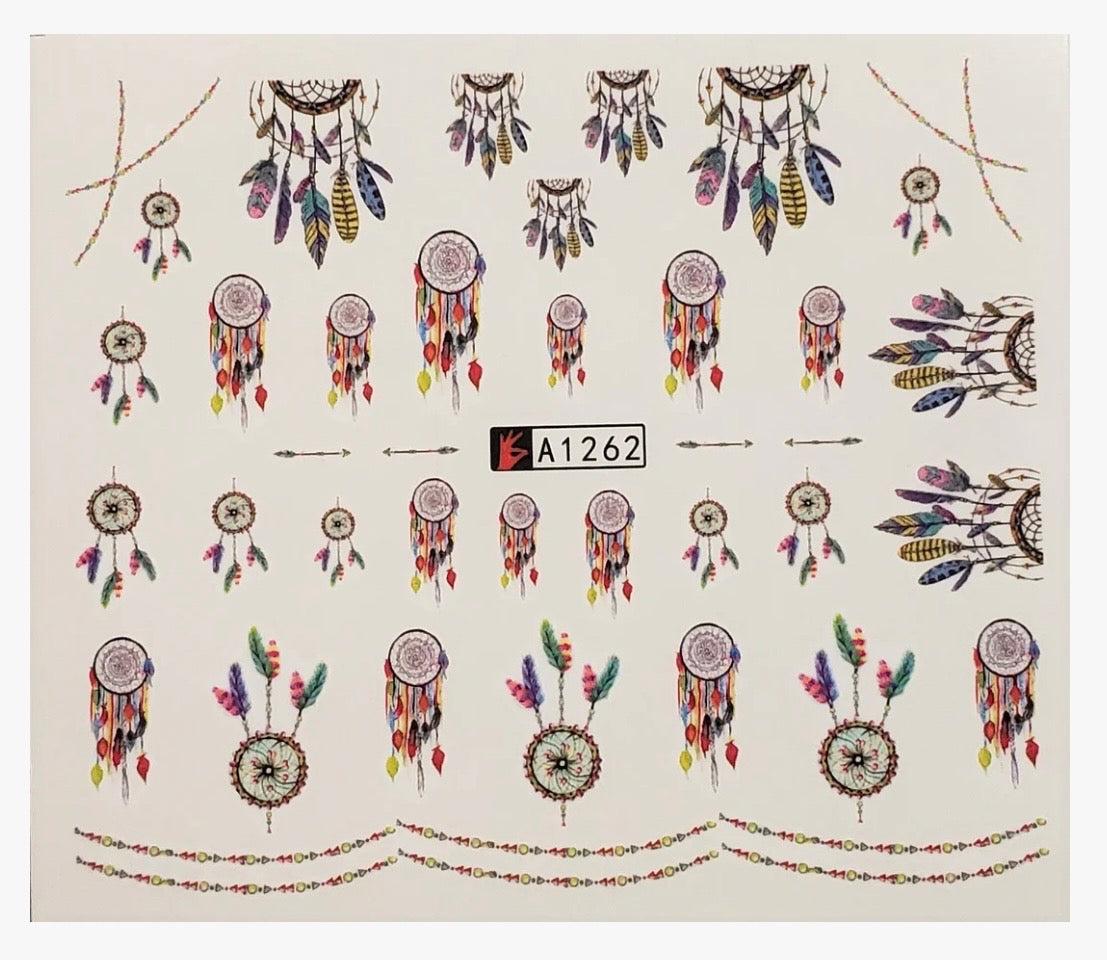 Dream Catcher Water Transfer Nail Decal (A-1262)