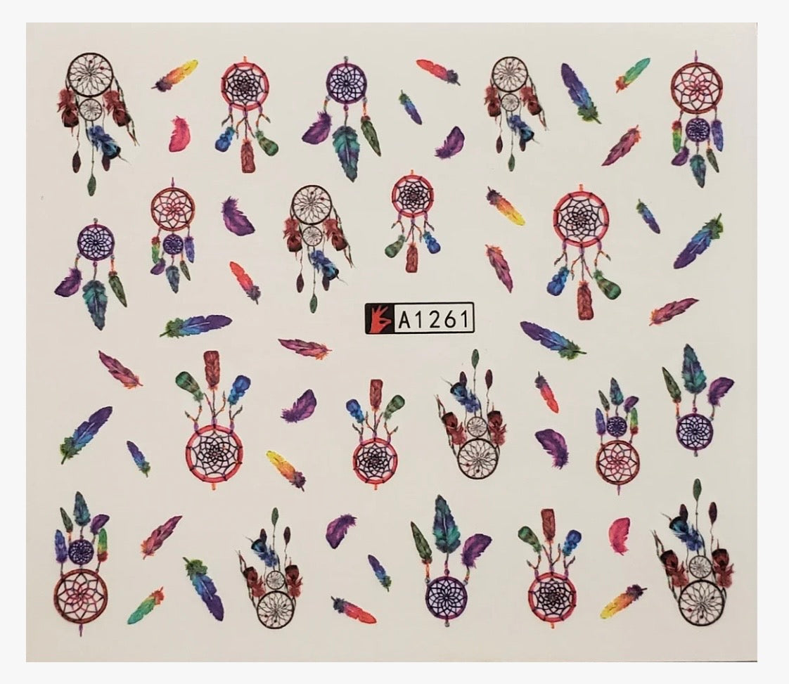 Dream Catcher Water Transfer Nail Decal (A-1261)